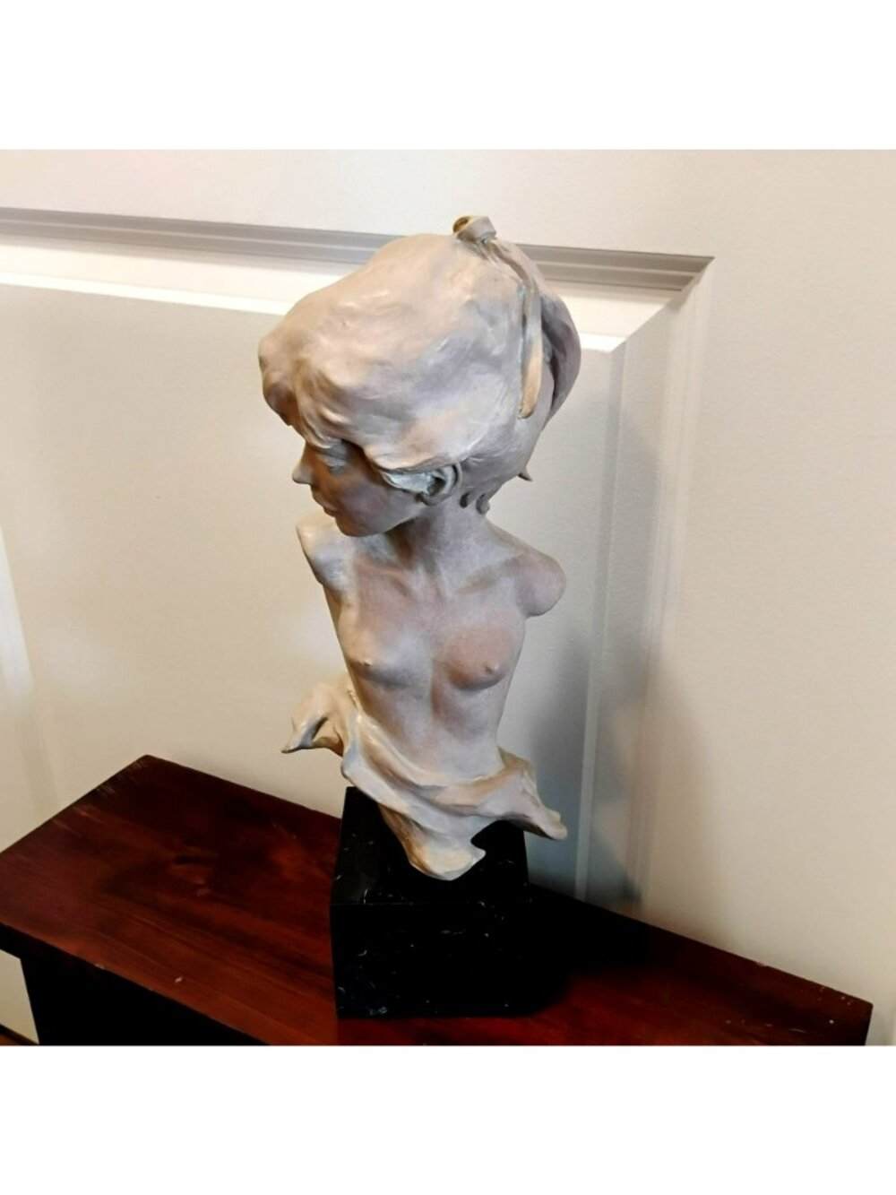 Heath King Clay Sculpture 1984 "Suddenly" Bust Signed Limited Edition 19/100 - Picture 4 of 7